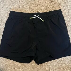 Art Class Black Swim Trunks with Yellow Drawstring